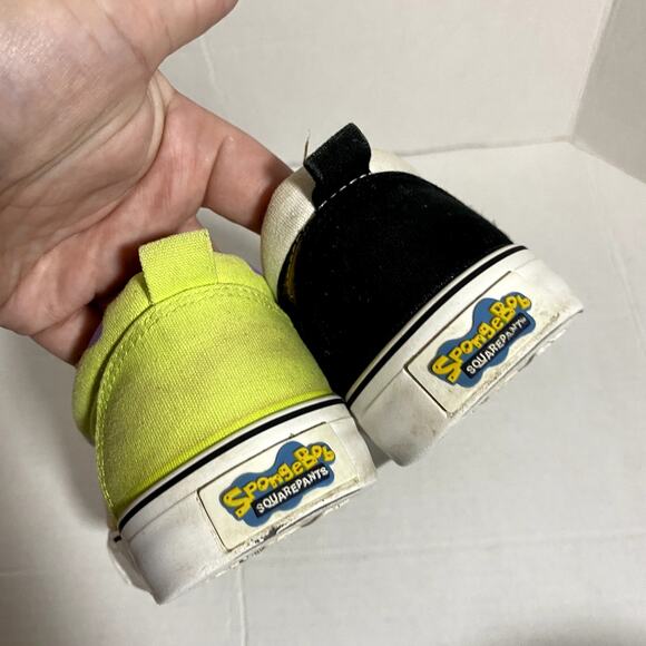 GroundUP Spongebob Squarepants Mismatched Canvas Sneakers Patrick Star Sz 5 - Picture 4 of 11